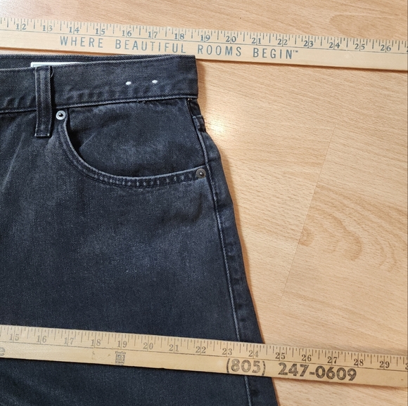 GAP Barrel Jeans Black High Rise Rigid Denim Women's Size 16 - Picture 7 of 16